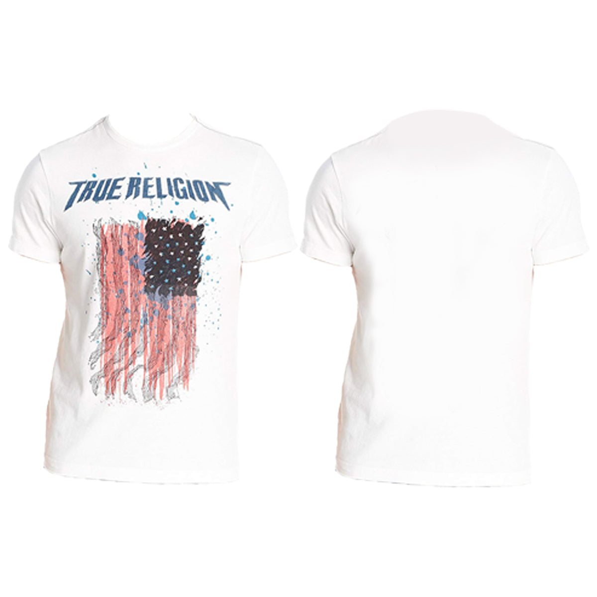 True Religion Paint Splatter Flag Mens Style : Ma451c007