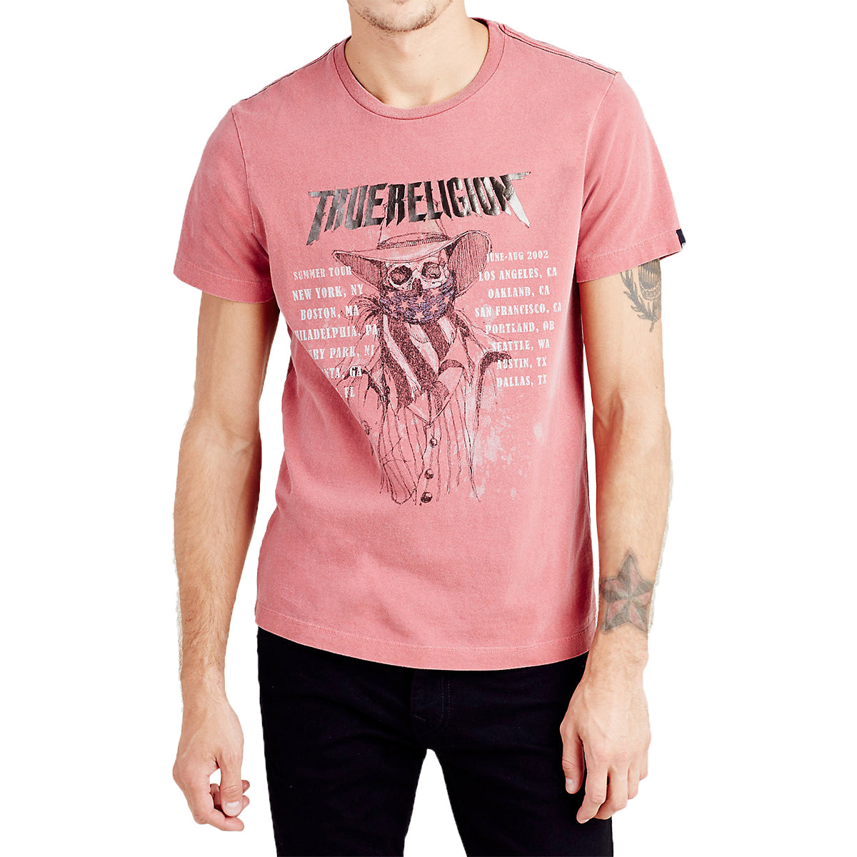 True Religion 4th Skull Tee Mens Style : Ma451c004