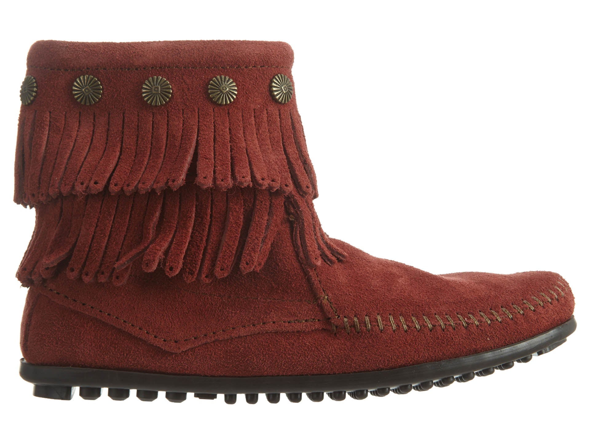 Minnetonka Double Fringe Side Zip Womens Style : 696f