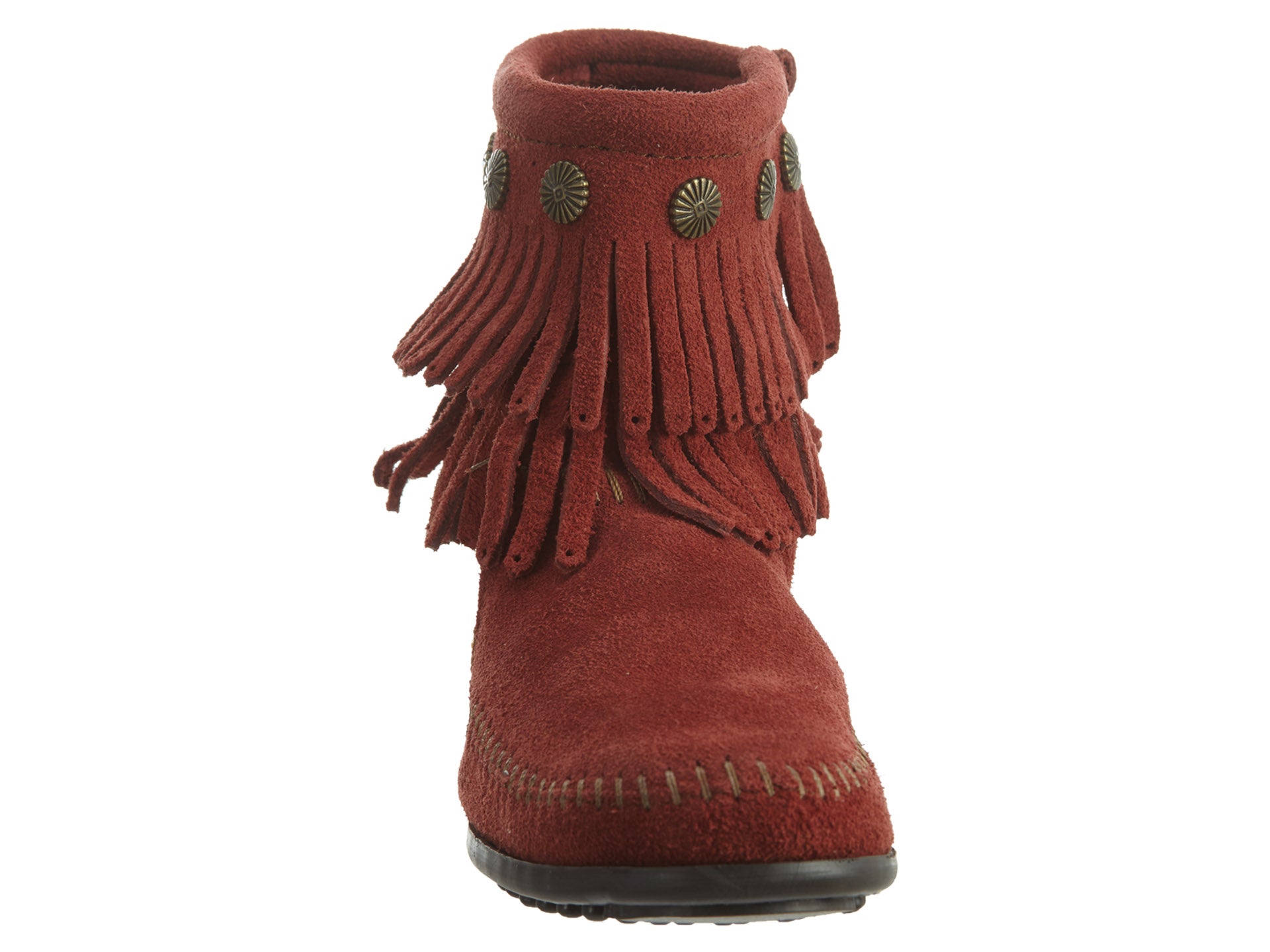 Minnetonka Double Fringe Side Zip Womens Style : 696f