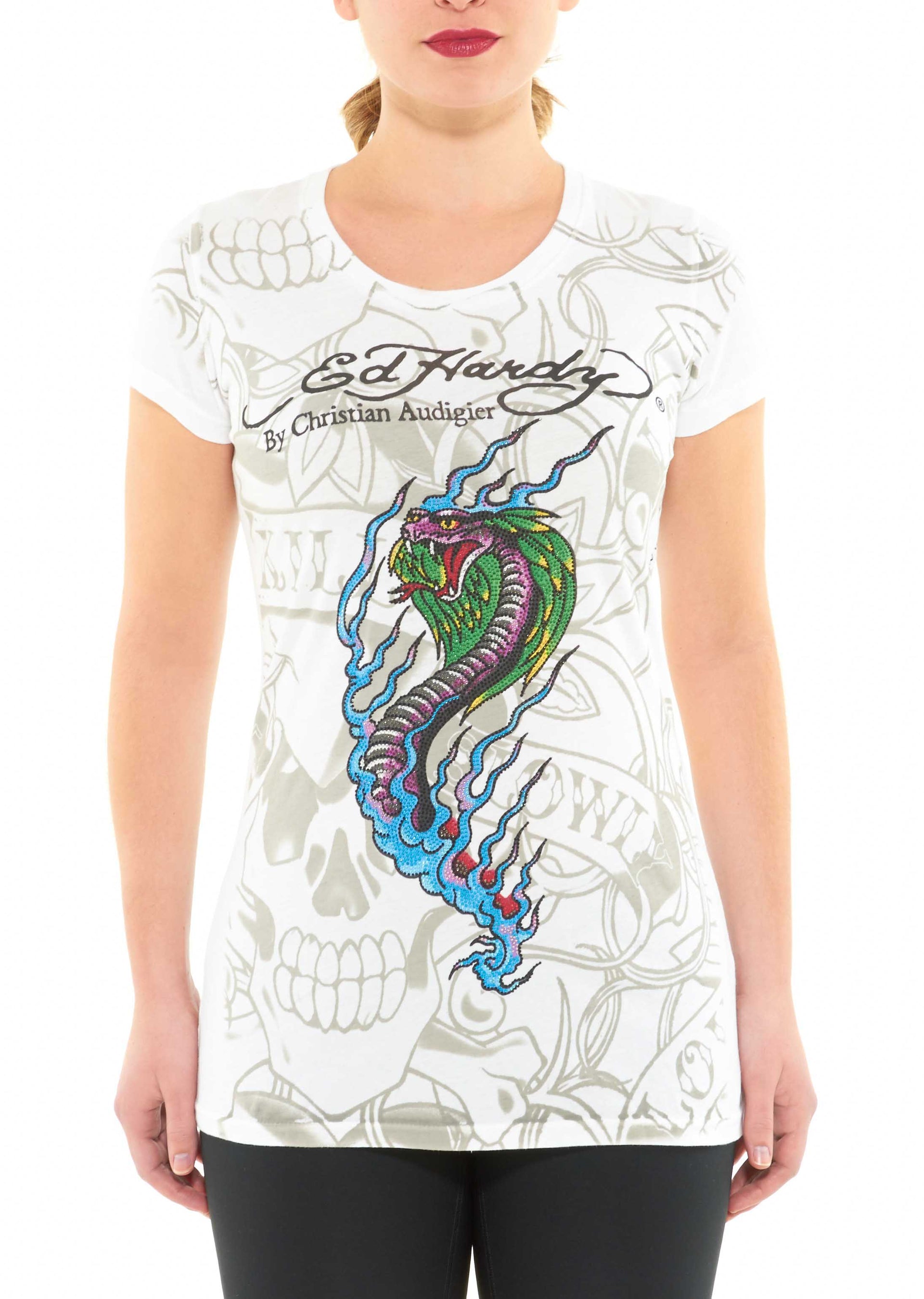 EDHARDY FLAMING COBRA TUNIC WOMENS Style# A9W8FSES