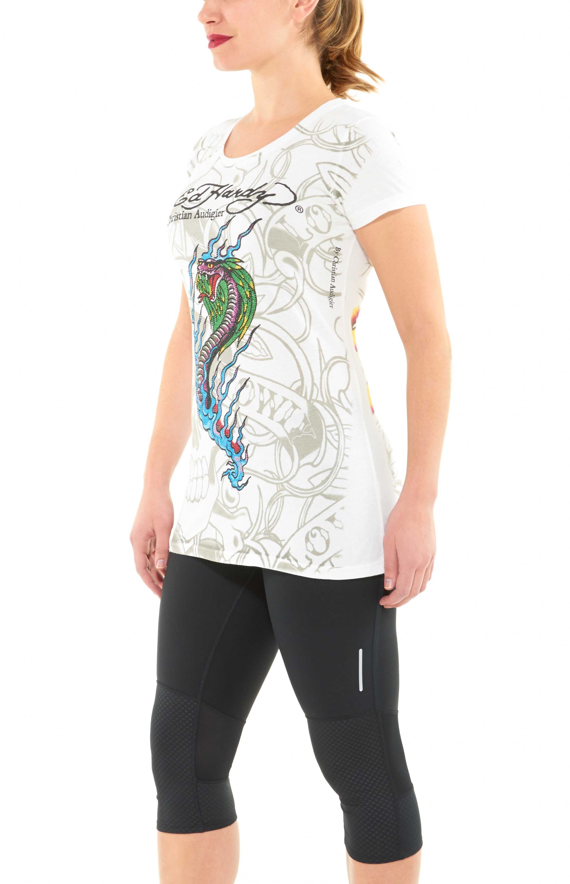 EDHARDY FLAMING COBRA TUNIC WOMENS Style# A9W8FSES